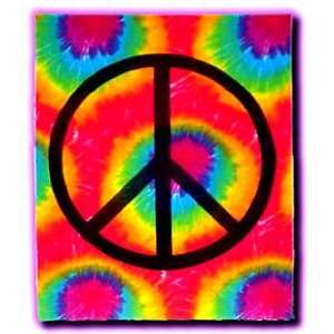  Tie Dye Tapestry ~ Peace Sign ~ Approx 40 X 45 Inches 