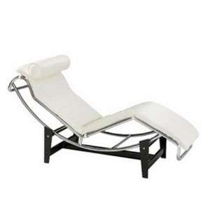   Mod Imports Chaise Lounge Le Corbusier B1155 WHITE: Home & Kitchen
