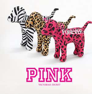 Victorias Secret PINK Dog   Set of Complete 3 Colors   Wild Prints 