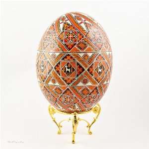  Traditional Ostrich Easter Egg, Ukrainian Egg, Easter Egg 