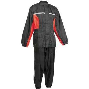  River Road High and Dry 2 Piece Motorcycle Rainsuit Black 