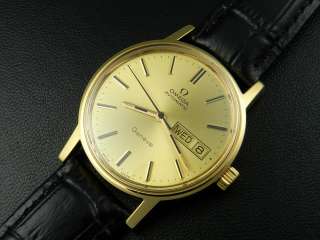 Mens OMEGA Geneve 18KGP/SS Automatic Gold Dial Cal.1022  