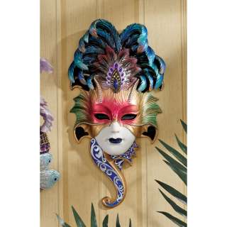 Italian Venenetian Art Deco Carnival Masquerade Sculptural Wall Masks 
