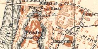 KUFSTEIN Town Plan. There is a map of the general areas printed on 