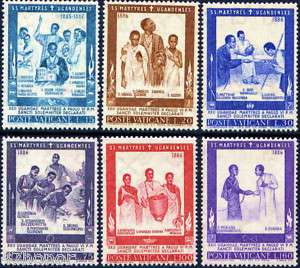 Vatican 1965 * Martyrs of Uganda * Stamp set MNH  