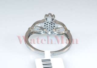 Womens Sterling Silver Diamond Heart Ring R 7830  