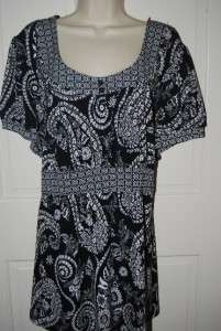 Womens Ladies VENEZIA Paisley Print Babydoll Tunic Shirt Top Blouse 22 