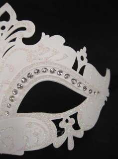   VENETIAN MASK masquerade rhinestone OFF WHITE Asian WEDDING flowers