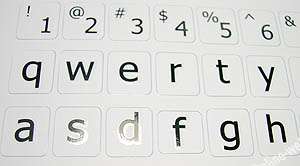   stickers for keyboards Large letters ( LOWER CASE) on White background
