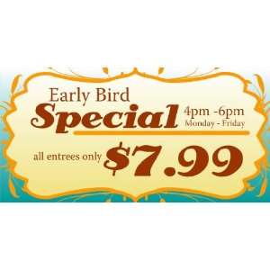  3x6 Vinyl Banner   Weekday Early Bird Special Everything 