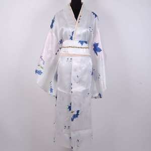  Shanghai Tone® Blessing Kimono Robe Sleepwear White One 