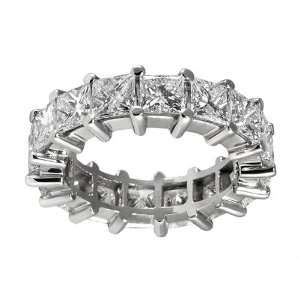 com 5.00 ct TW Ladys PrincessCut Diamond Eternity Wedding Band Ring 