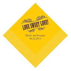 Wedding Candy Buffet Napkins   Love Sweet Love   Personalized  