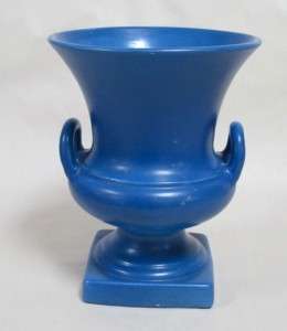 Red Wing Pottery Royal Blue Trophy Vase #871  