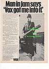 Paul Weller of the Jam   Vox Guitar Amp 1982 AD Pin Up 