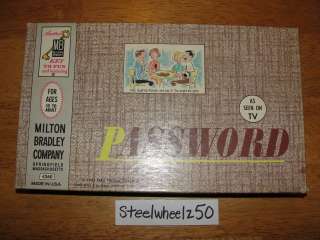 Vintage Password Board Game 1962 MB Milton Bradley RARE  