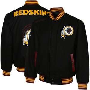 Washington Redskins Black MVP Heavyweight Wool Jacket Made by GIII 