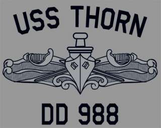 US USN Navy USS Thorn DD 988 Destroyer T Shirt  