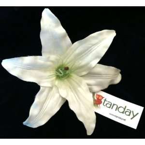   (White) Real Looking Large Tiger Lily Hair Clip.: Everything Else