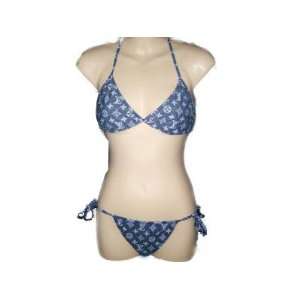 Louis Vuitton Blue Denim Monogram Bikini   Size XL
