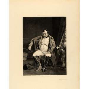 1894 Napoleon Abdication Fontainebleau Paul Delaroche   Original 