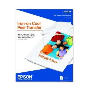 Epson Iron on Cool Peel Transfer (8.5x11 Inches, 10 Sheets) (S041153 