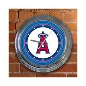  LOS ANGELES ANAHEIM ANGELS Team Logo 15 NEON WALL CLOCK 