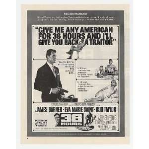 com 1965 James Garner Eva Marie Saint 36 Hours Movie Print Ad (Movie 