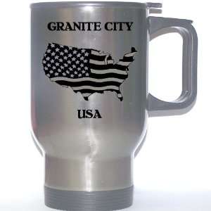  US Flag   Granite City, Illinois (IL) Stainless Steel Mug 