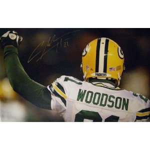 Charles Woodson Autographed 24x36 Canvas (Arm)   Autographed NFL Art 
