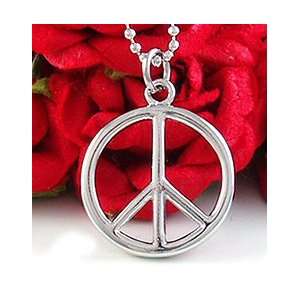  Peace Sign Necklace n624 