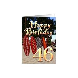 46th birthday Surfing Boards Beach sand surf boarding palm trees surf 
