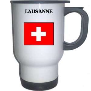 Switzerland   LAUSANNE White Stainless Steel Mug