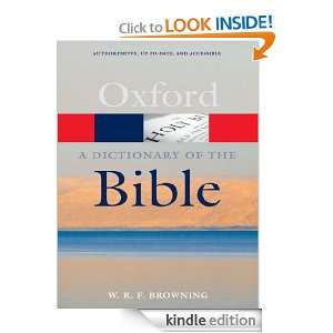 Dictionary of the Bible (Oxford Paperback Reference) W. R. F 