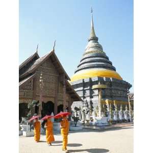  Novice Monks and Wat Phra That Lampang Luang, Northern 