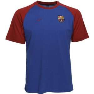 Nike Barcelona Royal Blue Club Raglan T shirt  Sports 