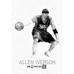  Allen Iverson Philadelphia 76ers 8.5x11 Unframed Print 