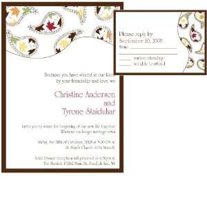   5006 Fallen Paisley Fall Wedding Invitations
