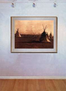 Indian EncampmentBIG Native American Curtis Art Photo  