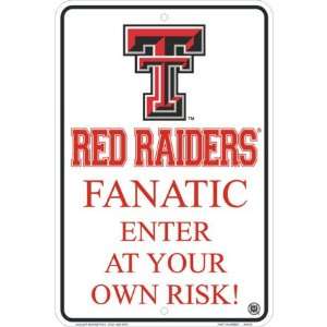  Texas Tech Red Raiders Metal Fanatic Sign **: Sports 