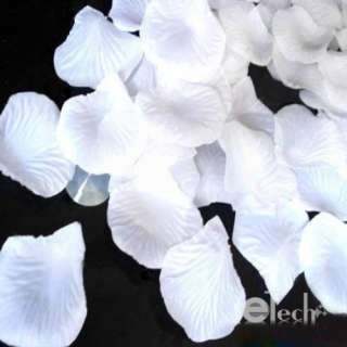 2000pc white silk rose petals wedding Flowers Favor  