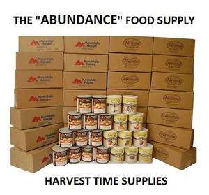 THE ABUNDANCE FOOD SUPPLY MOUNTAIN HOUSE HARVESTON FARMS EMERGENCY 