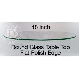  Glass Table Top: 48 Round, 1/2 Thick, Flat Edge 