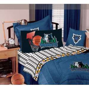 Minnesota Timberwolves Blue Denim Queen Size Comforter and Sheet Set