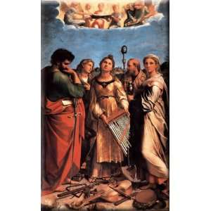  The Saint Cecilia Altarpiece 18x30 Streched Canvas Art by 
