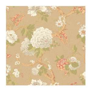   Regents Glen PP5750 Floral Trail Wallpaper, Fawn/Gray/Rose/Mid Green