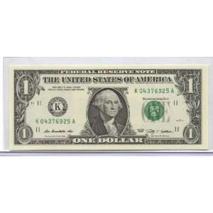  2009 $1 Dallas K Note 