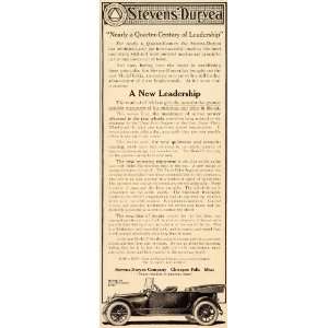  1912 Ad Stevens Duryea Antique Automobile Enthusiasts 