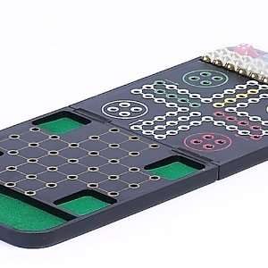   Solitare/Ludo(Pachisi) Game with 24K Gold Plated Pegs: Toys & Games