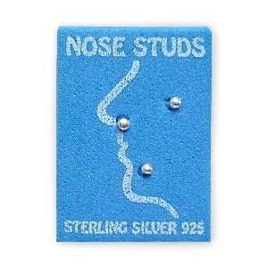  Plain Silver Ball Nose Studs (Set of 3) Health & Personal 